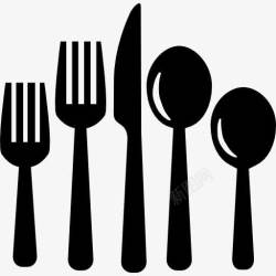 刀叉工具餐具吃工具图标高清图片