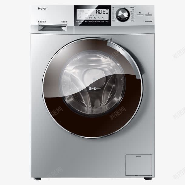 白色大图全自动海尔洗衣机png免抠素材_新图网 https://ixintu.com 商业 家电 海尔洗衣机 电器 自动 设计
