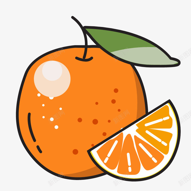 卡通橙子png免抠素材_新图网 https://ixintu.com 卡通 卡通橙子 手绘 橘子 橙子 水果 酸酸甜甜