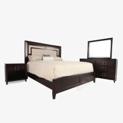 美式实木家具欧式现代经典卧室斗柜双人床高清图片