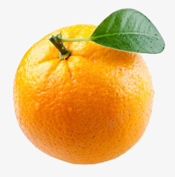 脐橙叶子橙色香甜水果带叶子的奉节脐橙实高清图片