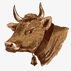 手绘黄牛手绘的大黄牛高清图片