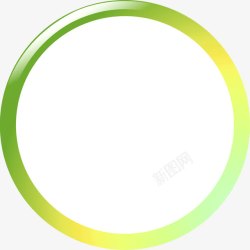 黄绿色渐变圈圈装饰素材