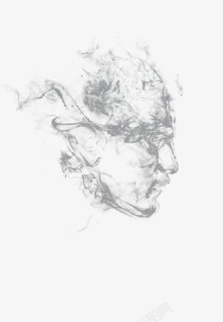 银色线条艺术烟雾形状元素高清图片