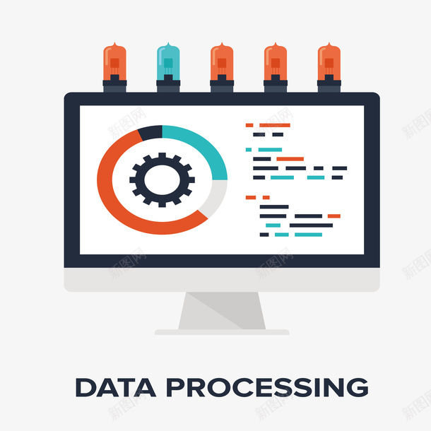 电脑数据专业化信息处理矢量图eps免抠素材_新图网 https://ixintu.com 专业化 数据信息 整合分析 网络服务 网络机制 职业化 矢量图