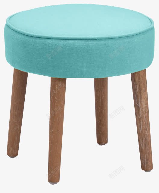 凳子png免抠素材_新图网 https://ixintu.com 家具 家具图 布艺 座椅 板凳 蓝色