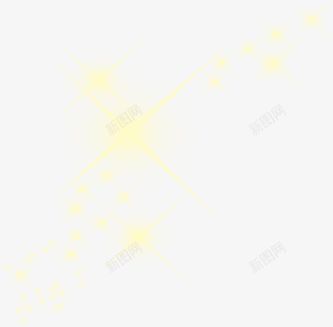 黄色星光光效装饰元素png免抠素材_新图网 https://ixintu.com 元素 星光 装饰 黄色