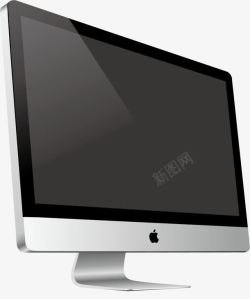 白色苹果电脑一体机冷灰色imac高清图片