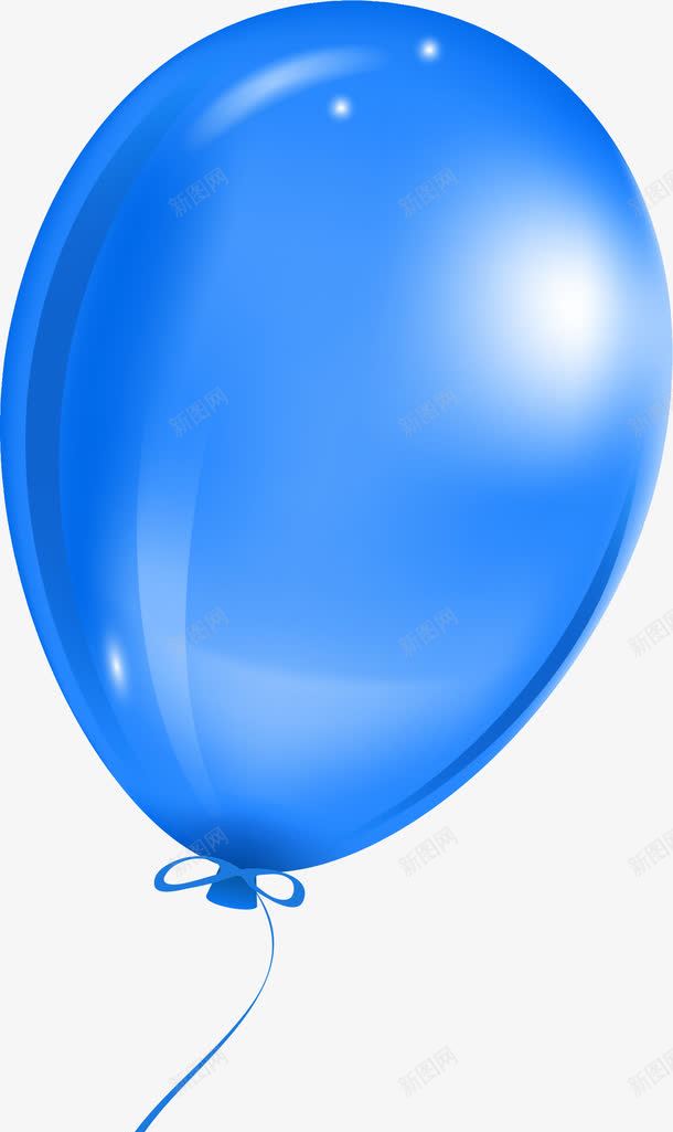 简约蓝色气球png免抠素材_新图网 https://ixintu.com 光晕 光点 免抠PNG 气球 简约 蓝色 质感