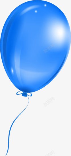 简约蓝色气球素材