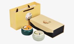 中式包装茶叶全套包装盒高清图片