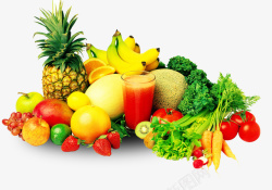 富有营养的美味的营养水果和蔬菜高清图片
