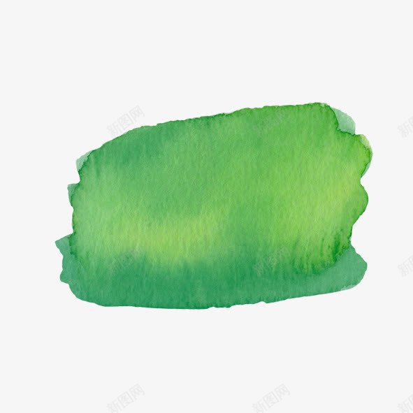 笔刷png免抠素材_新图网 https://ixintu.com 墨迹笔触 底纹背景 水彩墨迹 水彩笔触 笔刷 绿色