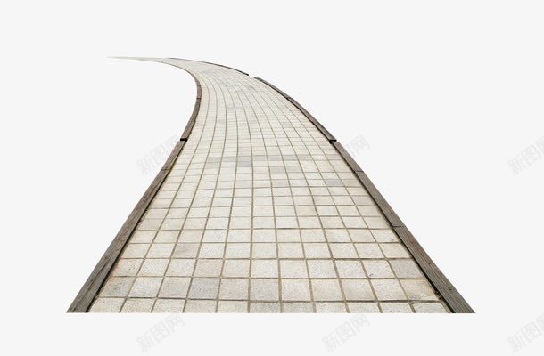 石板路png免抠素材_新图网 https://ixintu.com 延展的石板路 方格子石板路 方格子纹理 曲折道路 蜿蜒石板路