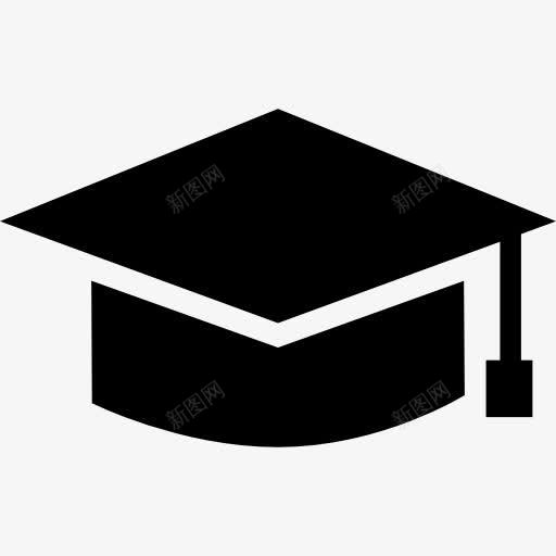 毕业学生的黑帽图标png_新图网 https://ixintu.com 学生 工具 帽子 教育 毕业 研究生 科学的图标 科学研究工具 黑色