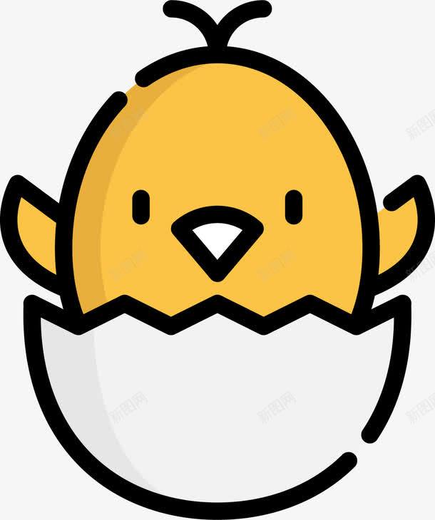 鸡蛋蛋壳图标png_新图网 https://ixintu.com 刚出生的小鸡 卡通图标 生老病死 破壳而出 破蛋而出 蛋壳 鸡蛋 鸡蛋logo