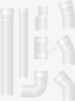 银白色多种管子类型素材