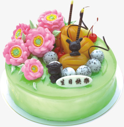 樱桃装饰浓情蜜意水果蛋糕高清图片