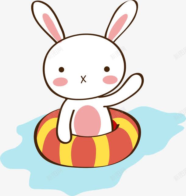 卡通可爱动物游泳png免抠素材_新图网 https://ixintu.com 人物 兔子 动物 卡通 可爱 婴儿 婴儿游泳馆 游泳 游泳圈 玩具 装饰