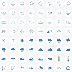 天气icon线型天气标志标icon图标高清图片