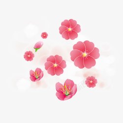 花卉宣传海报桃花樱花粉色花朵高清图片
