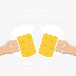 手卧啤酒友谊日背景啤酒高清图片
