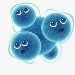 圆组合蓝色圆细菌组合高清图片