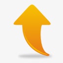 橙色上箭头图标png_新图网 https://ixintu.com arrow 上升 上箭头 更新
