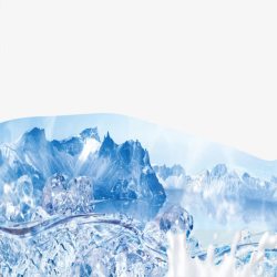 蓝色冰川背景冰川峡谷高清图片