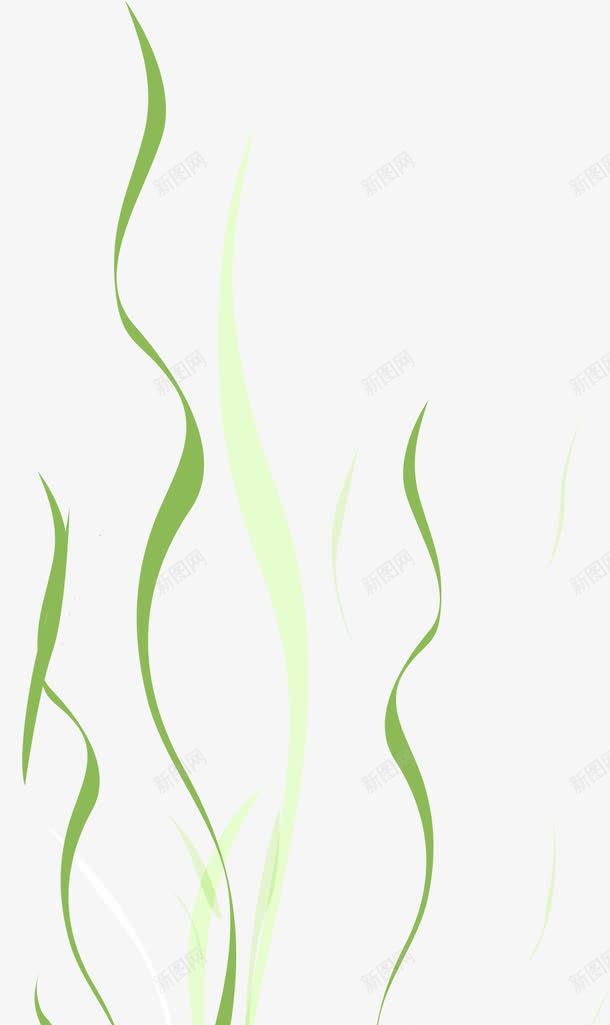 海草png免抠素材_新图网 https://ixintu.com AI 卡通 手绘 海带 海草 海葵图片 线条 绿色