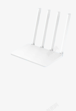WiFi天线小米路由器白色产品实物展示四根高清图片