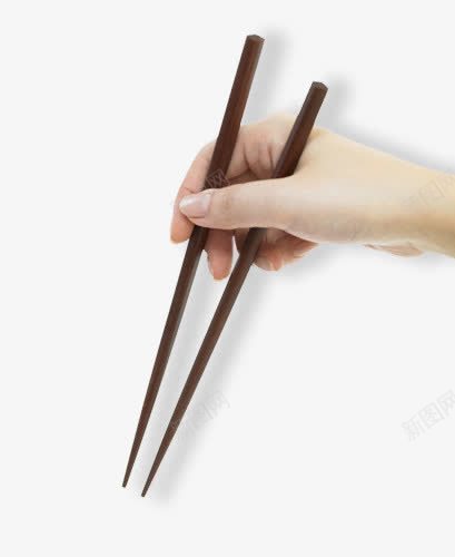 拿着筷子的手png免抠素材_新图网 https://ixintu.com 筷子