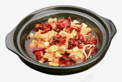 石锅烩菜特色美味香辣石锅牛蛙高清图片