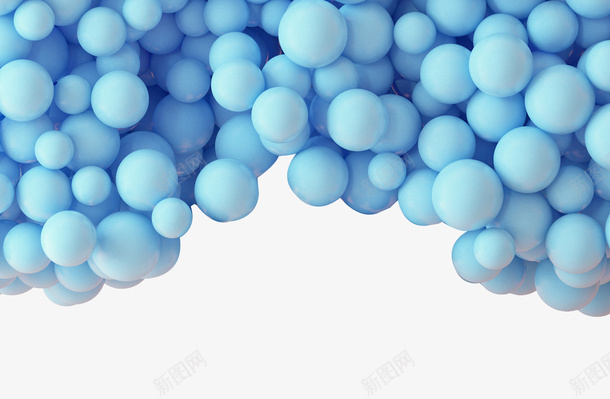蓝色气球png免抠素材_新图网 https://ixintu.com 气泡 气球 蓝色