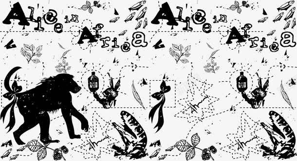 杂志涂鸦png免抠素材_新图网 https://ixintu.com 动物 字母 报纸插图 插图 杂志插图 涂鸦 装饰图案 野兽