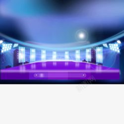 蓝紫色发光标签炫彩发光舞台背景装饰高清图片