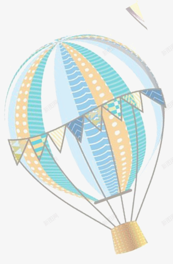 绿色简约旗子热气球png免抠素材_新图网 https://ixintu.com 天空气球 旗子 漂浮气球 美丽热气球 蓝色热气球 装饰图案