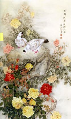 鲜花与动物插画插画背景高清图片