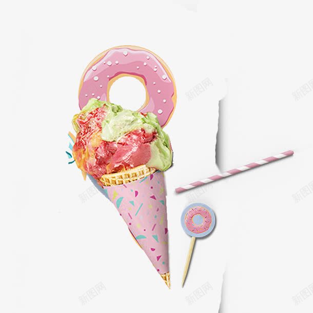 甜甜圈棒棒糖甜品冰淇淋美食png免抠素材_新图网 https://ixintu.com 产品设计 企业品牌 平面设计 棒棒糖 甜品店 甜甜圈 粉红色 美食 设计 贴图样机
