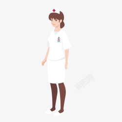 医生衣服白色衣服女护士矢量图高清图片
