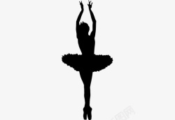 芭蕾舞演员png黑色芭蕾舞女演员高清图片