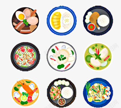 各种餐厅食品图标图标