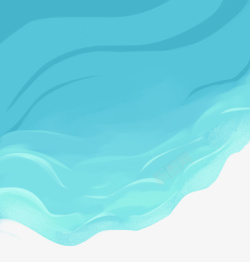 夏天海边伞清澈见底的蓝色海水高清图片