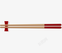 筷子摆放一双筷子手绘图案高清图片