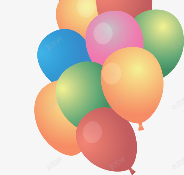 儿童节大串多彩气球png免抠素材_新图网 https://ixintu.com 儿童节 多彩气球 大串气球 漂浮的气球 童趣 美丽气球