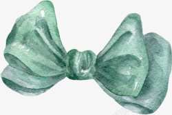 绿色装饰品水彩蝴蝶结高清图片