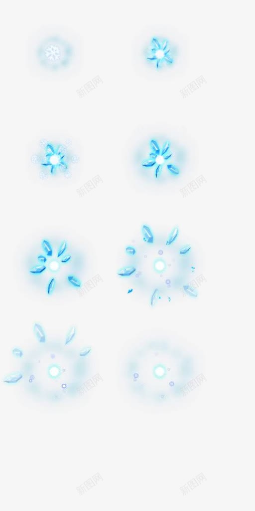 创意合成蓝色的雪花光效合成png免抠素材_新图网 https://ixintu.com 创意 合成 蓝色 雪花