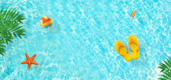 水光粼粼夏天夏季新品清新水波海报背景高清图片