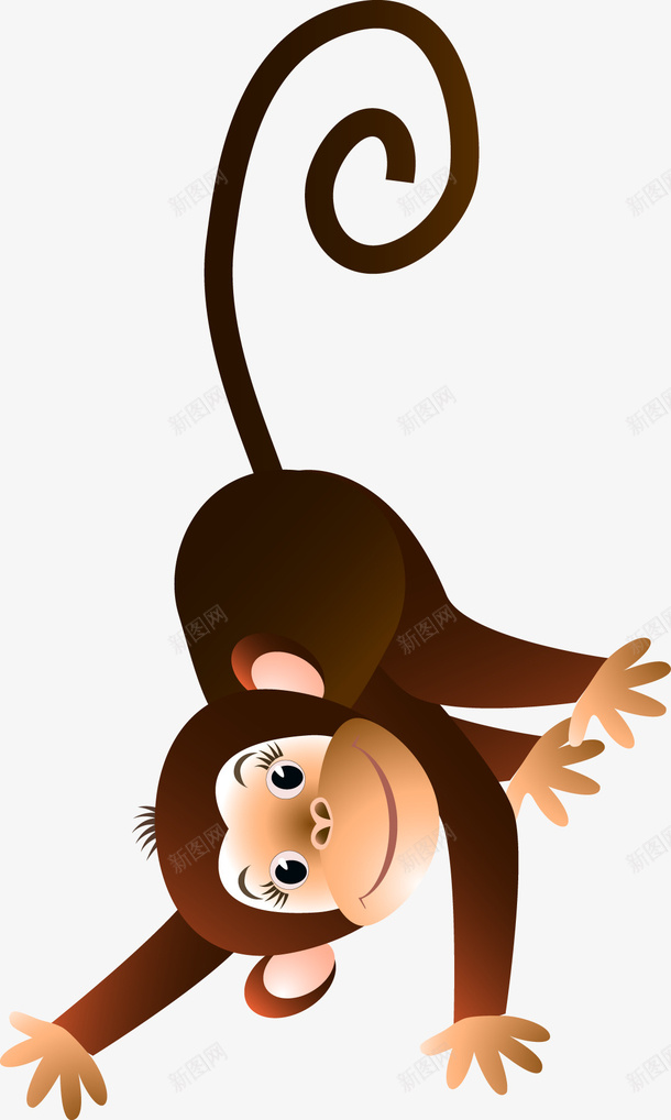 长尾巴小猴子矢量图eps免抠素材_新图网 https://ixintu.com 动物 卡通猴子 可爱猴子 可爱猴子表情 手绘猴子 水彩 猴子 猴子表情 矢量动物 矢量图 矢量猴子 表情