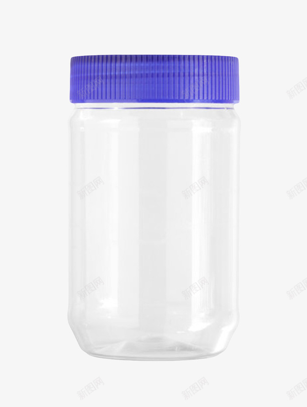 透明塑料蓝色盖子的广口瓶实物png免抠素材_新图网 https://ixintu.com 保存 包装 反光 存储 容器 密封 封存 广口瓶 玻璃 瓶子 空的 罐子 透明